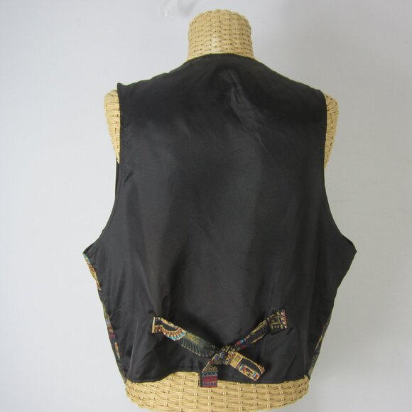 Vintage Robyn-Lyn Women Medium Sleeveless Button Front Egyptian Fish Cotton - Picture 6 of 9